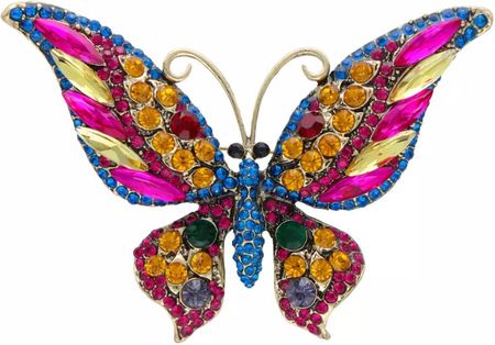 Hug<3 Broszka z cyrkoniami piękna ozdobna motyl motylek