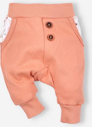 Spodnie dwuwarstwowe ANIMALS z bawełny organicznej dla chłopca