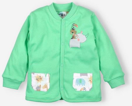 Zielona bluza niemowlęca SAWANNA z bawełny organicznej dla chłopca