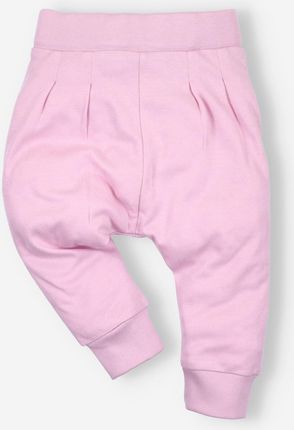 Spodnie niemowlęce LENIWIEC z bawełny organicznej dla dziewczynki