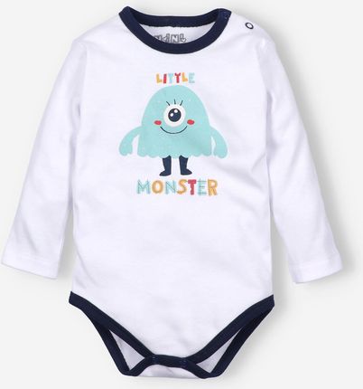 Body niemowlęce MONSTERS z bawełny organicznej dla chłopca