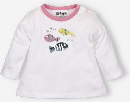 Bluzka niemowlęca Rybki z bawełny organicznej dla dziewczynki