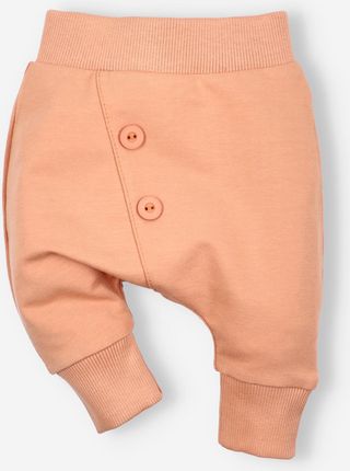 Pomarańczowe spodnie dresowe COLOUR NUMBERS z bawełny organicznej dla chłopca