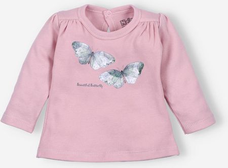 Nini Bluzka Niemowlęca Butterflies Z Bawełny Organicznej Dla Dziewczynki