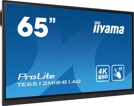Iiyama Monitor Interaktywny 65 Cali Te6512Mis B1Ag Infrared 40Pkt Ips 4K 7H Wifi