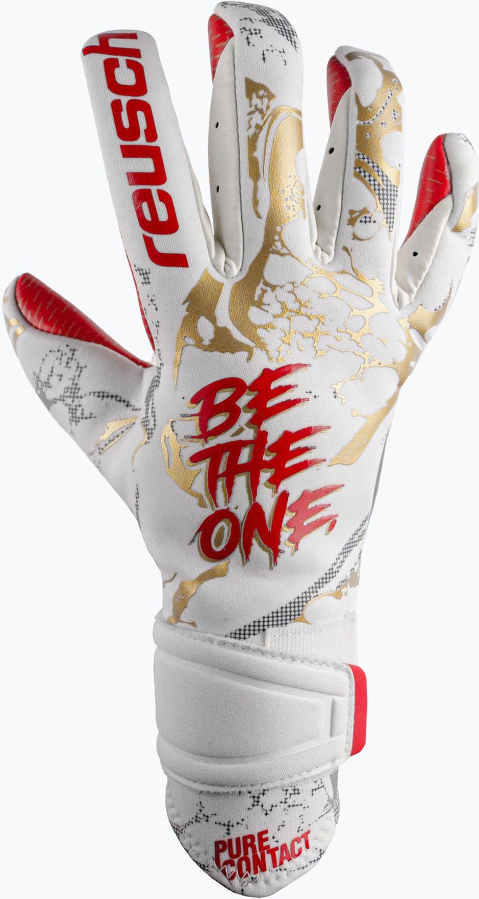 Reusch Pure Contact Gold Glueprint Junior white / gold (Bedrukking