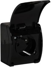 Zdjęcie Orno Gniazdo Pojedyncze 2P+Z Aquatic Ip44 Czarne 10szt. Oroe7105B10 - Józefów