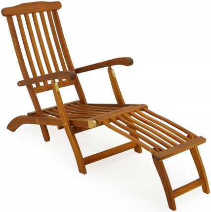 Leżak Drewniany Fotel Leżanka Z Poduszka