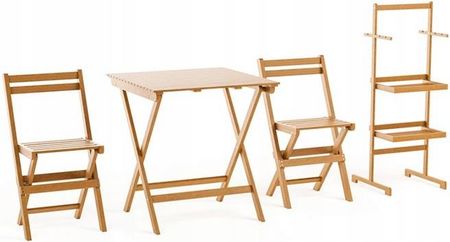 Meble Ogrodowe Drewniane Akacja 4w1 Stolik Krzesła