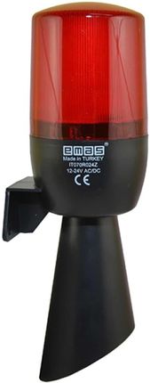 Emas Elektotechnik Wielofunkcyjna Lampa Czerwona Fi 70 Z Buzerem 12-24V Ac Dc T0It070R024Z