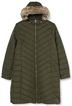 Regatta Damska kurtka Fritha Insulated Lined Baffle Quilted Hooded Jacket, Ciemne kaki., S