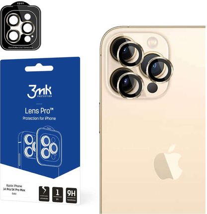 Szkło ochronne na obiektyw telefonu 3mk Lens Protection Pro do Apple iPhone 14 Pro / 14 Pro Max Gold