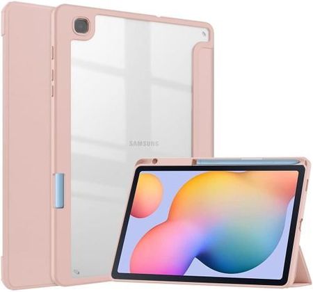 Etui Bizon Case Tab Clear Matt Do Samsung Galaxy Tab S6 Lite 2022/2020, Różowozłote