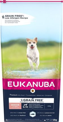 Eukanuba Grain Free Ryba Oceaniczna dla starszych psów małych i średnich ras 12kg