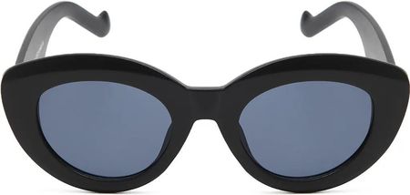 Cropp - Czarne okulary przeciwsloneczne typu cat eye - Czarny