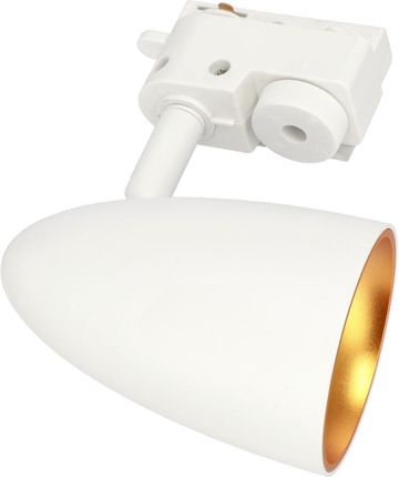 Lampa reflektor na szynoprzewód OVO T White Gold, IP20, biała, pierścień złoty EDO777234 EDO
