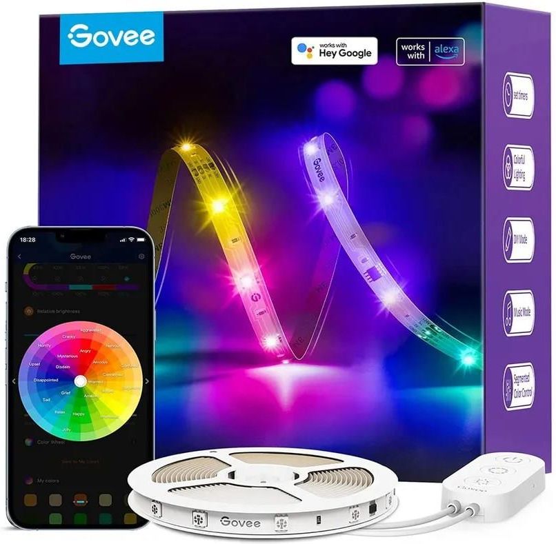 Govee H C Basic Led Strip Light M Ta Ma Led Wi Fi Bluetooth Rgbic Opinie I Atrakcyjne