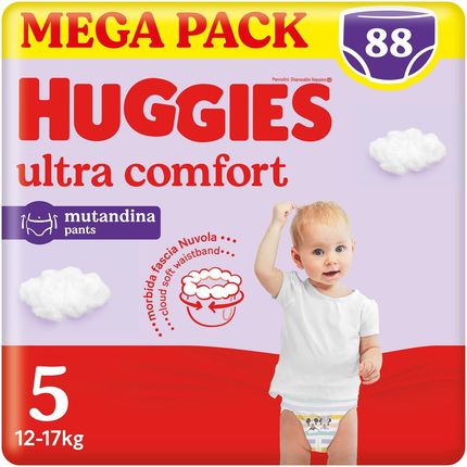 Pieluchomajtki HUGGIES Ultra Comfort rozmiar 5 (12-17kg) 88 szt