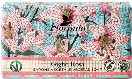 Florinda Mosaici Italiani Vegetal Soap Mydło Toaletowe Różowa Lilia 100 g