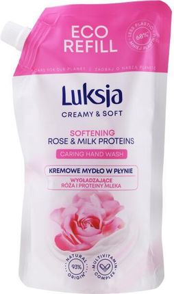 Luksja Creamy & Soft Softening Rose & Milk Proteins Kremowe Mydło Do Mycia Rąk Róża i Proteiny Mleka 1500 ml