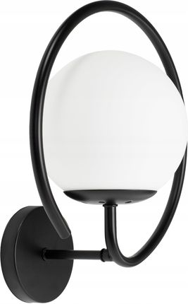 Toolight Lampa Ścienna Kinkiet Czarny Z Biały Kloszem (Osw40006)