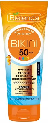 Bielenda Bikini Baby 50SPF Nawilżające mleczko do opalania dla dzieci i niemowląt 100ml