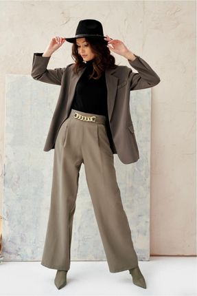 Spodnie Damskie Model KHK 0011 Khaki - Roco Fashion