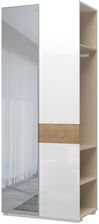 Zdjęcie Rozbudowa szafy 2D Avis lustro DP2-1OG/AV lakierowana paciffic walnut - Złoty Stok