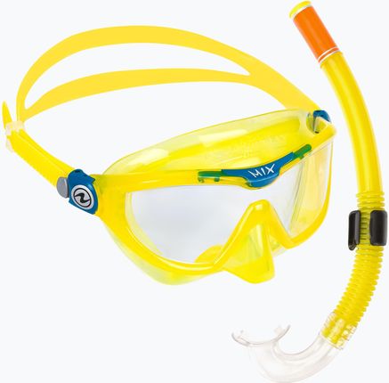 Aqualung Zestaw Do Snorkelingu Dziecięcy Mix Combo Maska + Fajka Żółto-Niebieski Sc4250798