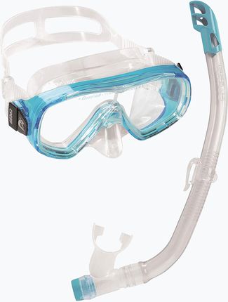 Cressi Zestaw Do Snorkelingu Dziecięcy Ondina + Top Maska Fajka Clear Aquamarine Dm1010133