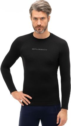 Brubeck Koszulka Męska Z Długim Rękawem 3D Pro Ls15950 Czarny