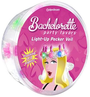 Pipedream Bachelorette Party Favors Pecker Light-Up Veil - Ceneo.pl