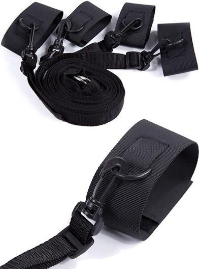 MANETTE DI CONTENIMENTO OHMAMA FETISH IN NYLON E VELCRO main image 0