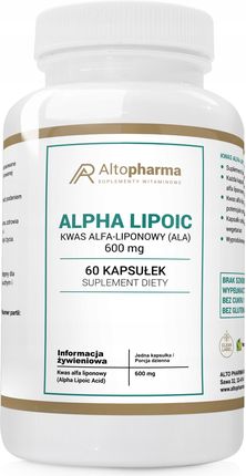 Kapsułki Alto Pharma Kwas Alfa Liponowy 600Mg 60 szt.