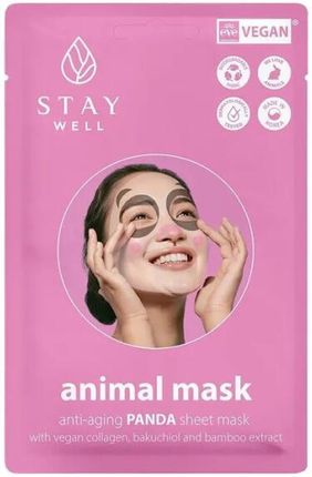 Stay Well Animal Panda Anti Aging Sheet Mask Przeciwstarzeniowa Maseczka W Płachcie Do Twarzy Panda 20 g