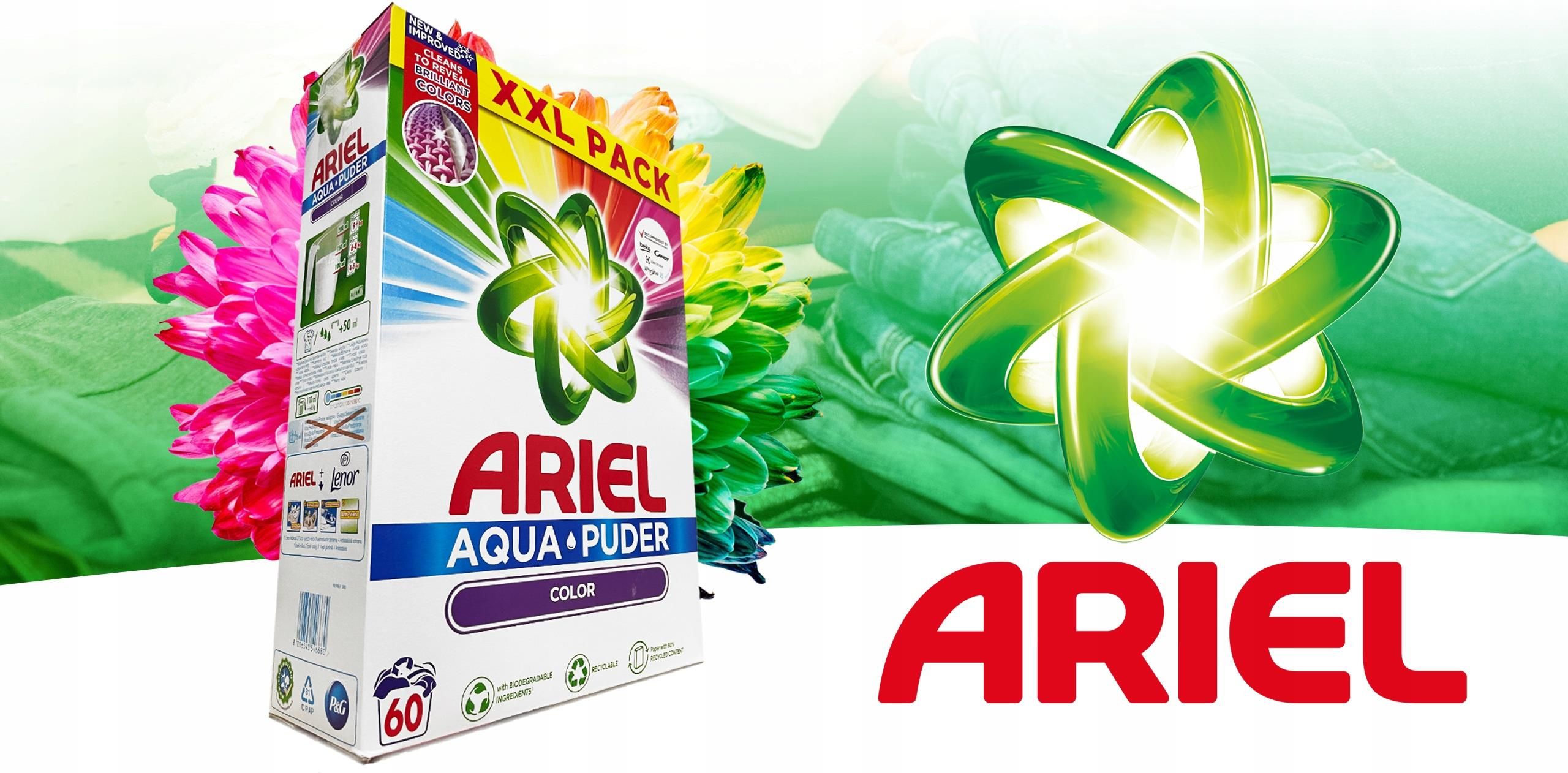 Ariel Aqua Puder Proszek Do Prania Xxl Kolor 2X - Opinie i atrakcyjne ...