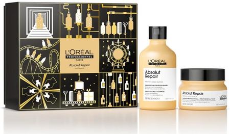 L`Oreal Zestaw Świąteczny Do Włosów Zniszczonych Szampon I Maska L'Oréal Absolut Repair Gold