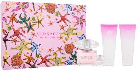 Versace Bright Crystal Zestaw Edt 90ml + 5 Żel Pod Prysznic 100 Mleczko Di Ciała Dla Kobiet