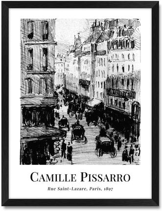 Iwall Studio Obraz Reprodukcja Camille Pissarro #02 Czarna Rama 348