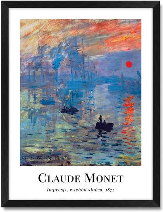Iwall Studio Obraz Reprodukcja Claude Monet #01 Czarna Rama 381