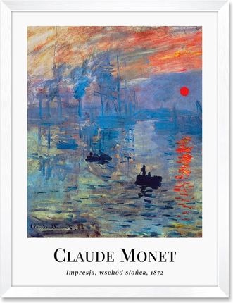 Iwall Studio Obraz Reprodukcja Claude Monet #01 Biała Rama 440