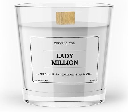 Sojowa Świeca Zapachowa Lady Milion 200Ml 12024