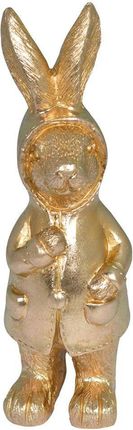 Upominkarnia Figurka Królik W Płaszczu Z Kokardą Złoty 693388