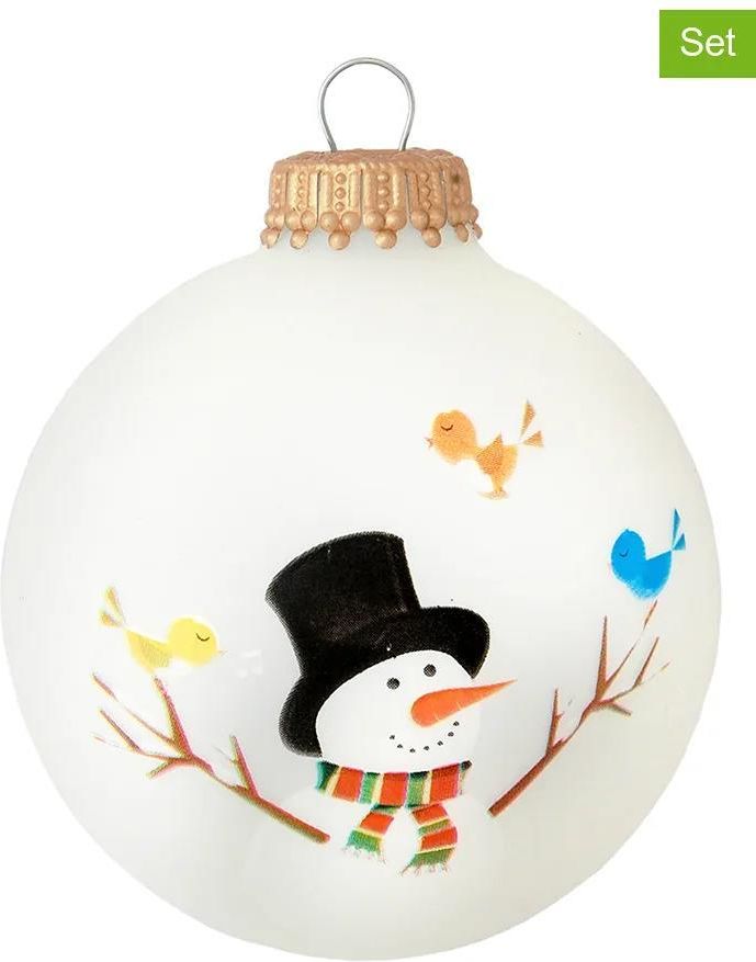 Krebs Glas Lauscha 8-delige set: kerstballen lichtroze - 7 cm