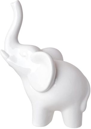 Upominkarnia Figurka Ceramiczna Słoń Biały Duży 693815
