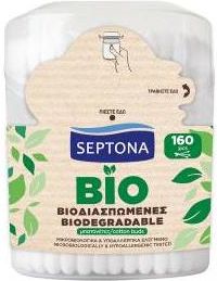 Septona - Eco Life, patyczki higieniczne biodegradowalne, 160 sztuk