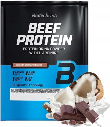 BioTech USA Beef Protein (Białko Wołowe), Czekoladowo-kokosowy - 30 g