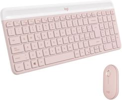 Zestaw klawiatura + mysz Logitech MK470 Slim Combo Różowy (920011318)