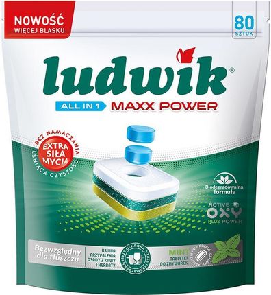 Ludwik All In One Maxx Power Tabletki Do Zmywarek 80Szt. Mint