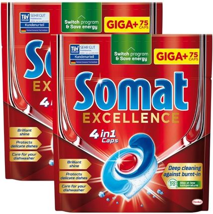 Somat Excellence Tabletki Do Zmywarki 4W1 75 X2